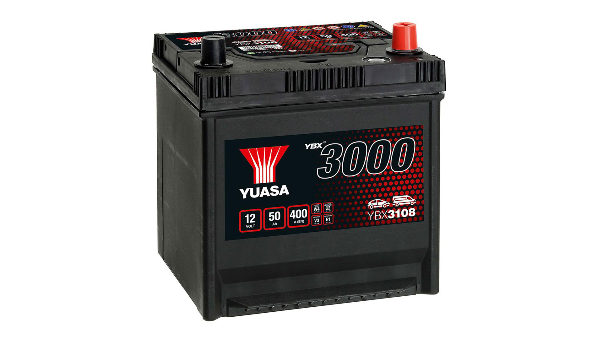  YBX3108 12V 50Ah 400A Yuasa SMF Battery 