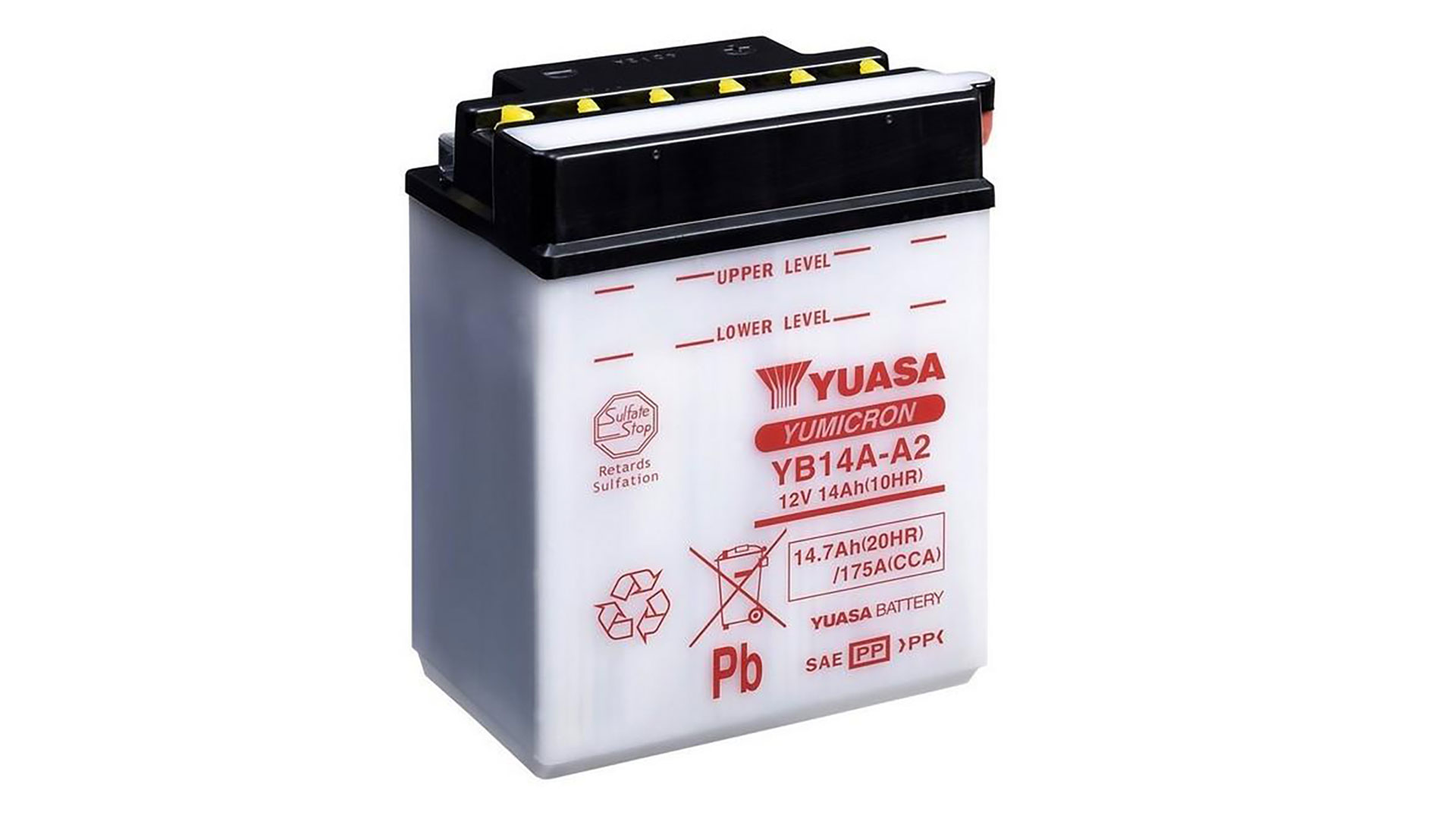  YB14A-A2 (CP) 12V Yuasa YuMicron Battery 